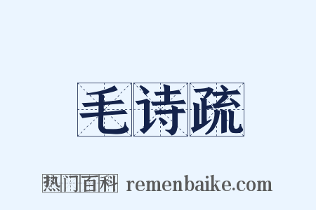 毛诗疏是什么意思的图片